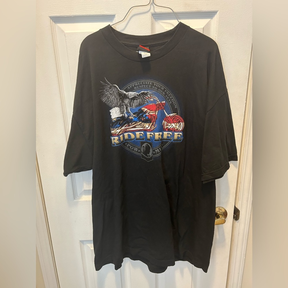 Hot Leathers Ride free Pow Mia‎ T-shirt